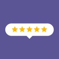 5 of 5 star rating icon vector illustration for website or app Royalty Free Stock Photo