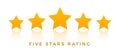 5 star rating icon vector. Rate vote like ranking symbol