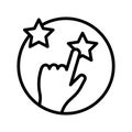 Star rating Isolated Vector icon which can easily modify or edit Royalty Free Stock Photo