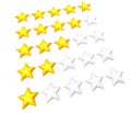 Star rating set Royalty Free Stock Photo