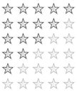 Star rating for 0 - 5 stars. Best rating