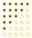 Star rating for 0 - 5 stars. Best rating. Vector Illustration