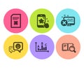 Star rating, Survey results and Reject access icons set. Delete file, Smile and Search book signs. Vector