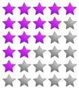 Star rating system icon / Colorful star design element for review, quality concepts