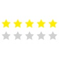 Star rating on a white background. Vector illustartion