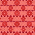 Star red Japanese asanoha isometric seamless pattern Royalty Free Stock Photo