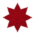 Star red vector christmas symbol pattern