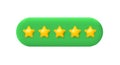 Star review 3d rate. Customer feedback service render. Good experience icon. Client comment. Success assessment. Online