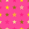 Seamless doodle hand drawn stars Royalty Free Stock Photo