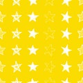 Seamless doodle hand drawn stars Royalty Free Stock Photo