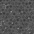 Star Seamless Pattern. Black And White Cute Background. Chaotic Elements
