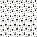 Star seamless pattern. White and grey retro background. Chaotic elements. Abstract geometric shape texture. Effect of Royalty Free Stock Photo