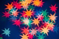 Star shape bokeh light background Royalty Free Stock Photo