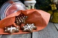 Star shape Christmas chocolate Cookie Royalty Free Stock Photo