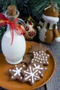 Star shape Christmas chocolate Cookie Royalty Free Stock Photo