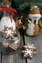 Star shape Christmas chocolate Cookie Royalty Free Stock Photo