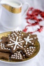 Star shape Christmas chocolate Cookie Royalty Free Stock Photo