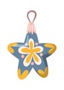 Star shape Christmas tree ornament Royalty Free Stock Photo