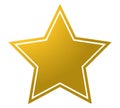 star shape decoration sky award emblem icon on white background.