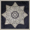 Star shape handmade crochet in ivory color threads