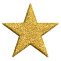 Star shape ornament in gold Royalty Free Stock Photo