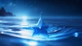 star shape water, ocean edge and water ripples background Royalty Free Stock Photo