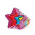 Star shaped baking molds isolated Royalty Free Stock Photo
