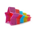 Star shaped baking molds isolated Royalty Free Stock Photo