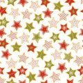 Star shaped Christmas gingerbread seamless pattern. Christmas sweets. Vector illustration.