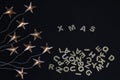 Star shaped Christmas lights Royalty Free Stock Photo