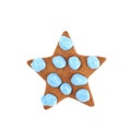 Star shaped cookie isolated Royalty Free Stock Photo