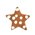 Star shaped cookie isolated Royalty Free Stock Photo