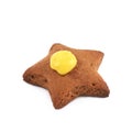 Star shaped cookie isolated Royalty Free Stock Photo