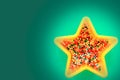 Star shaped easter sprinkles soft background Royalty Free Stock Photo