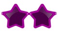 Star shaped fancy glasses, vector cartoon