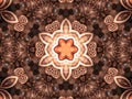 Star shaped fractal mandala Royalty Free Stock Photo
