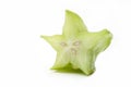 Star shaped fruit on white Royalty Free Stock Photo