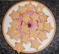 Star shaped hommade Christmas Cookies Royalty Free Stock Photo