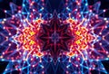 Star shaped kaleidoscope pattern with sharp edges Royalty Free Stock Photo