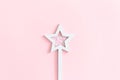 Star shaped magic wand with sequins Royalty Free Stock Photo