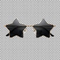 Star-shaped sunglasses on checkered background Royalty Free Stock Photo