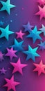 Star Shapes in Fuchsia and Blue Royalty Free Stock Photo