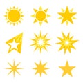 Star Shapes Symbol Icon Vector Illustration Royalty Free Stock Photo