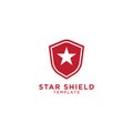 Star shield graphic design template
