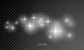 Star shine, glitter sparkles and lens flare glow effect. Vector Christmas star shine rays, white sunlight rays