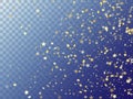 Star shining gold gradient sparkles on transparent background