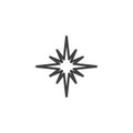 Star shining line icon