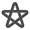 Star shoeslaces icon, simple style Royalty Free Stock Photo