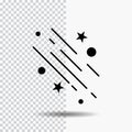 star, shooting star, falling, space, stars Glyph Icon on Transparent Background. Black Icon Royalty Free Stock Photo