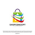 Star Shop Logo Design Concept. Shopping center Logo Vector. Shop and gifts symbol